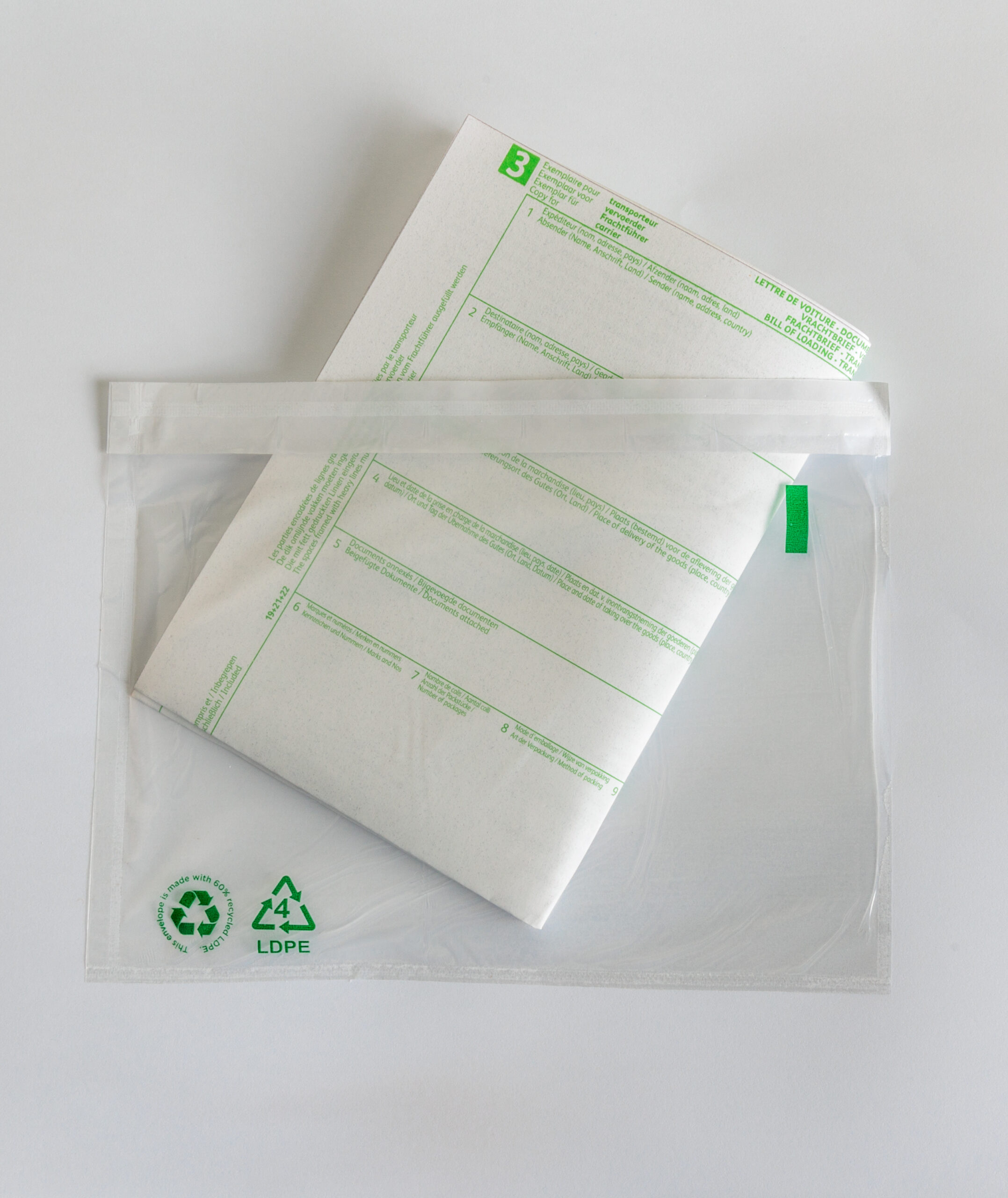 Paklijst envelop transparant 60% recycled | 165 x 122 mm (A6)