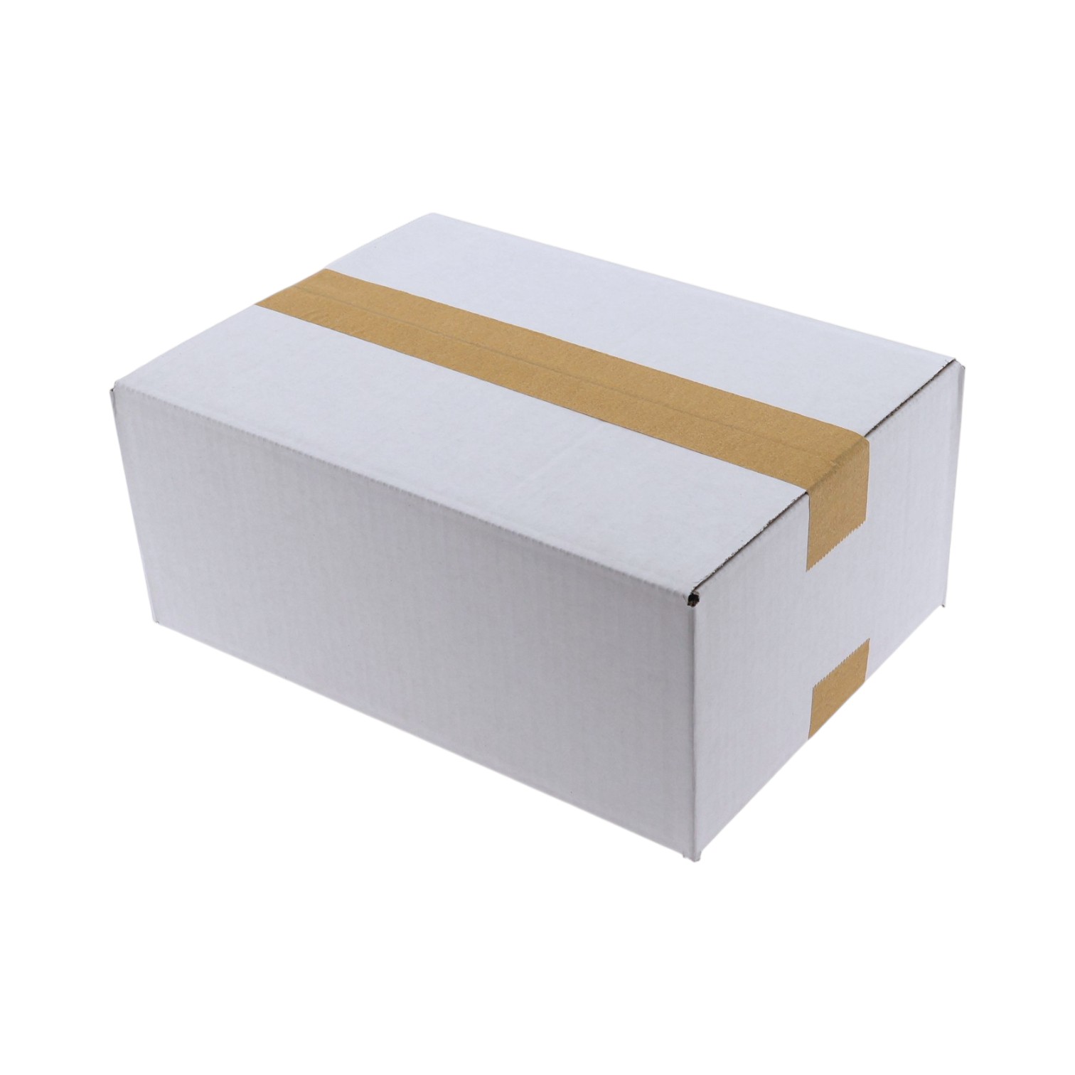 Kartonnen doos enkele golf (B) wit _ 305 x 220 x 125 mm