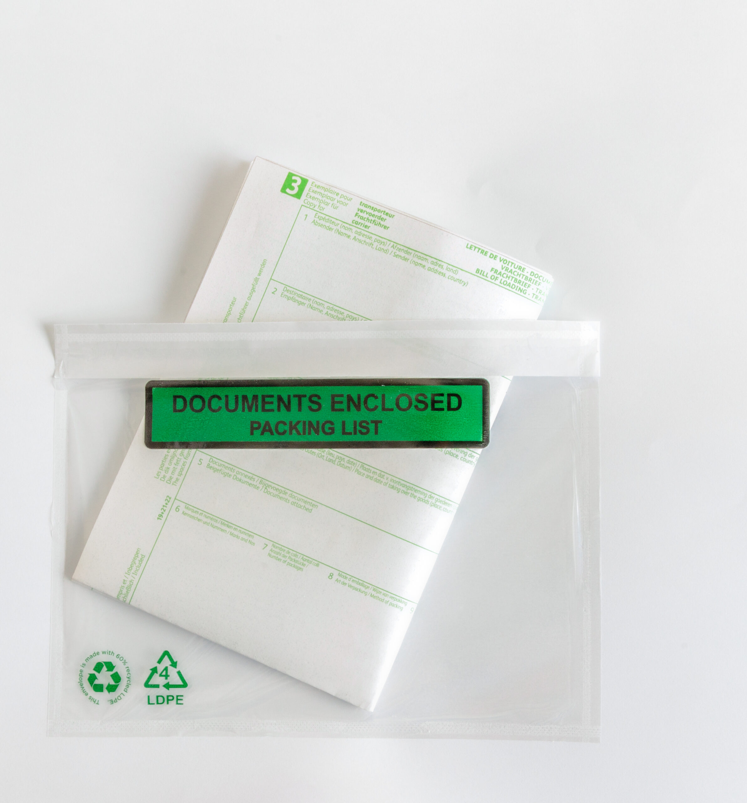 Paklijst envelop Doc. Encl. + Packing List | 165 x 122 mm (A6)