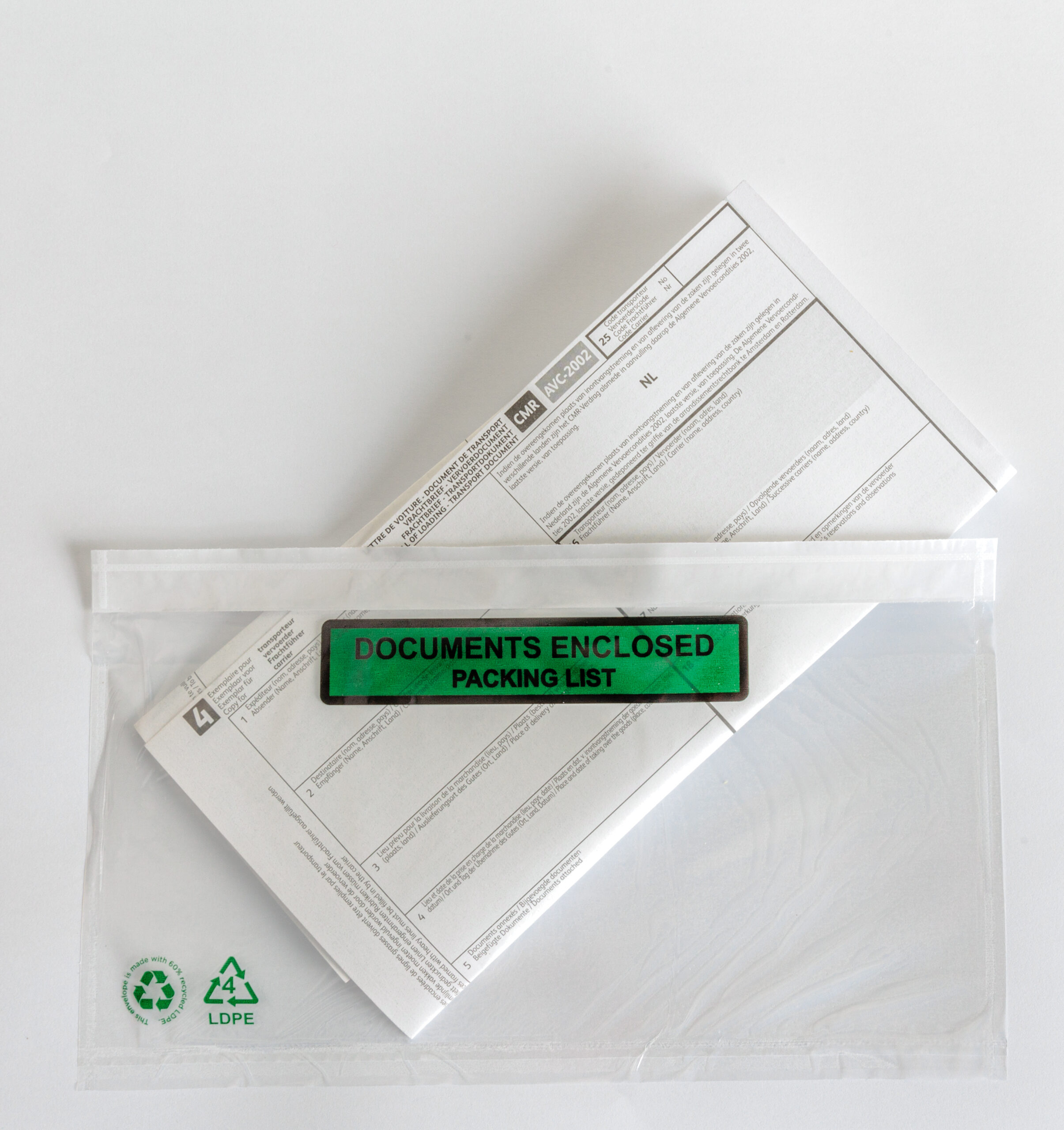 Paklijst envelop Doc. Encl. / Pack. list 60% recycled | 225 x 122 mm (DL)