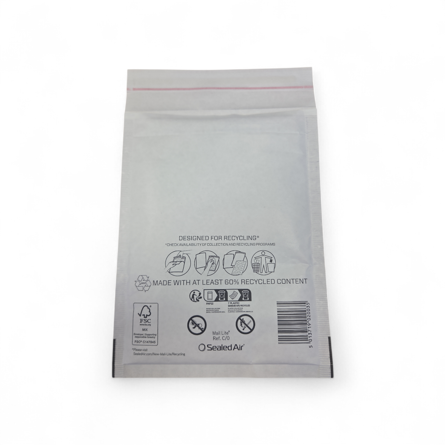 Bubbel envelop wit 150 x 210 mm C