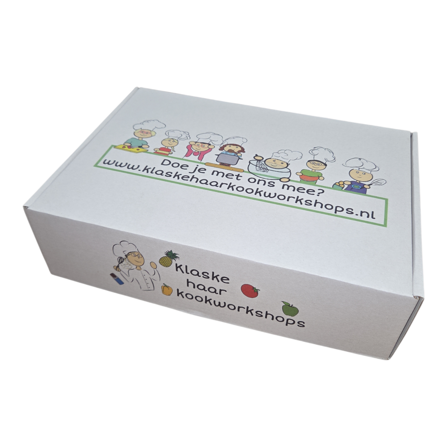 Bedrukte postdoos wit