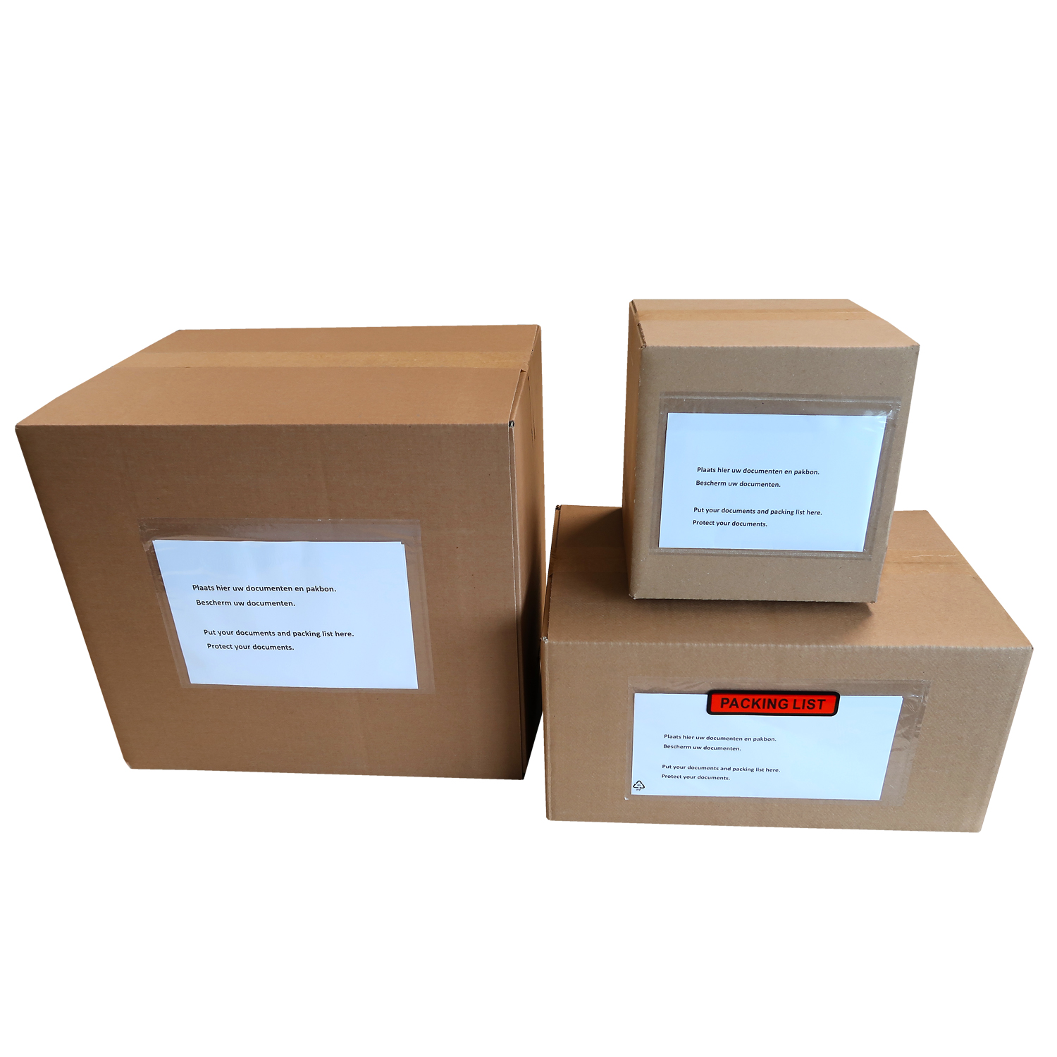 paklijst envelop transparant