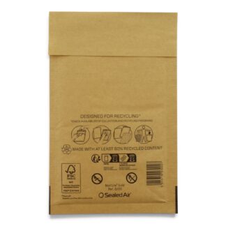 Bubbel envelop bruin B _ 120 x 210 mm