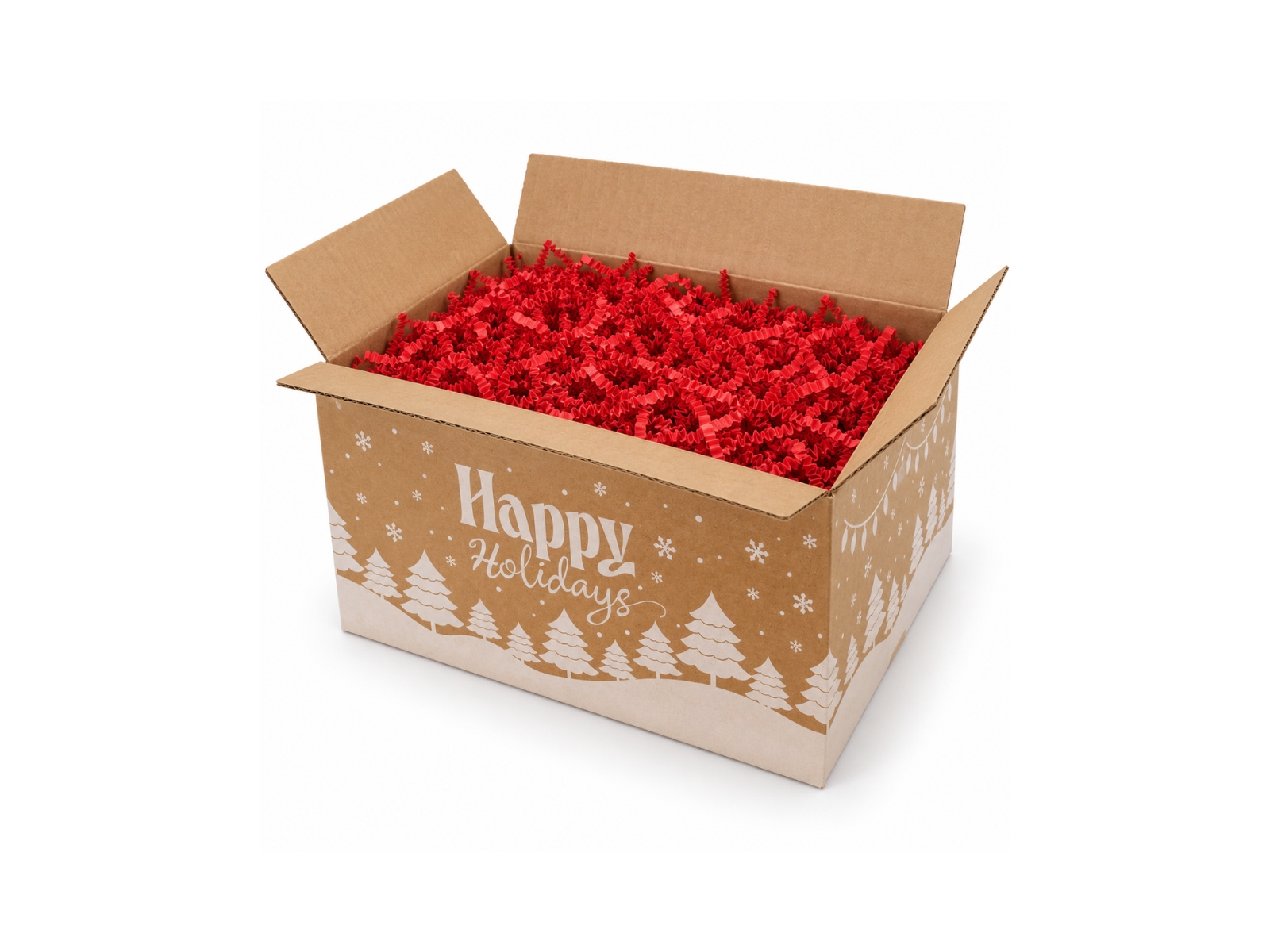 Kerstpakketdoos opgevuld met sizzlepak